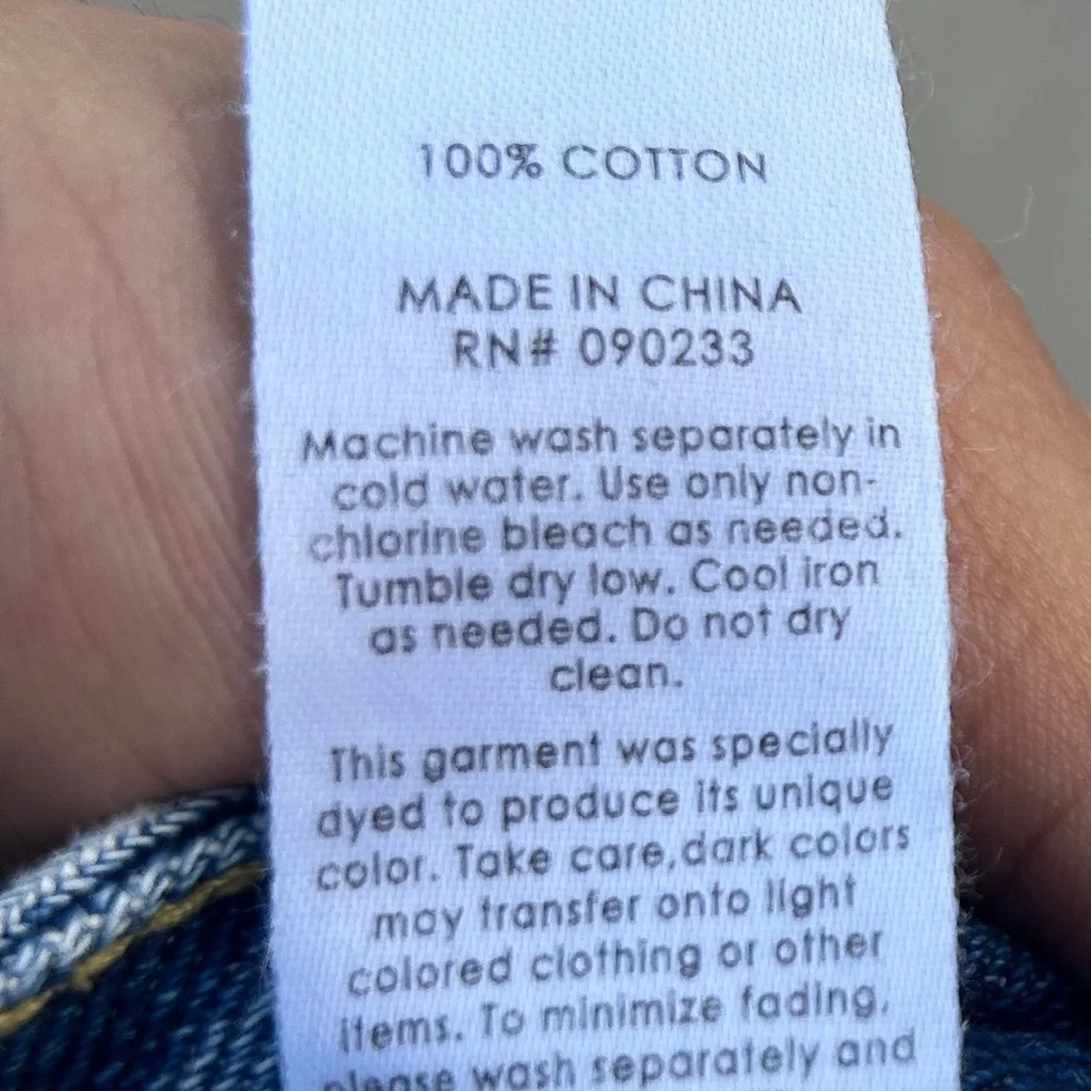 Pacsun 90's Boyfiend Two Tone High Rise 5 Pocket Long Leg Denim Blue Jeans Sz 25 - Picture 10 of 11